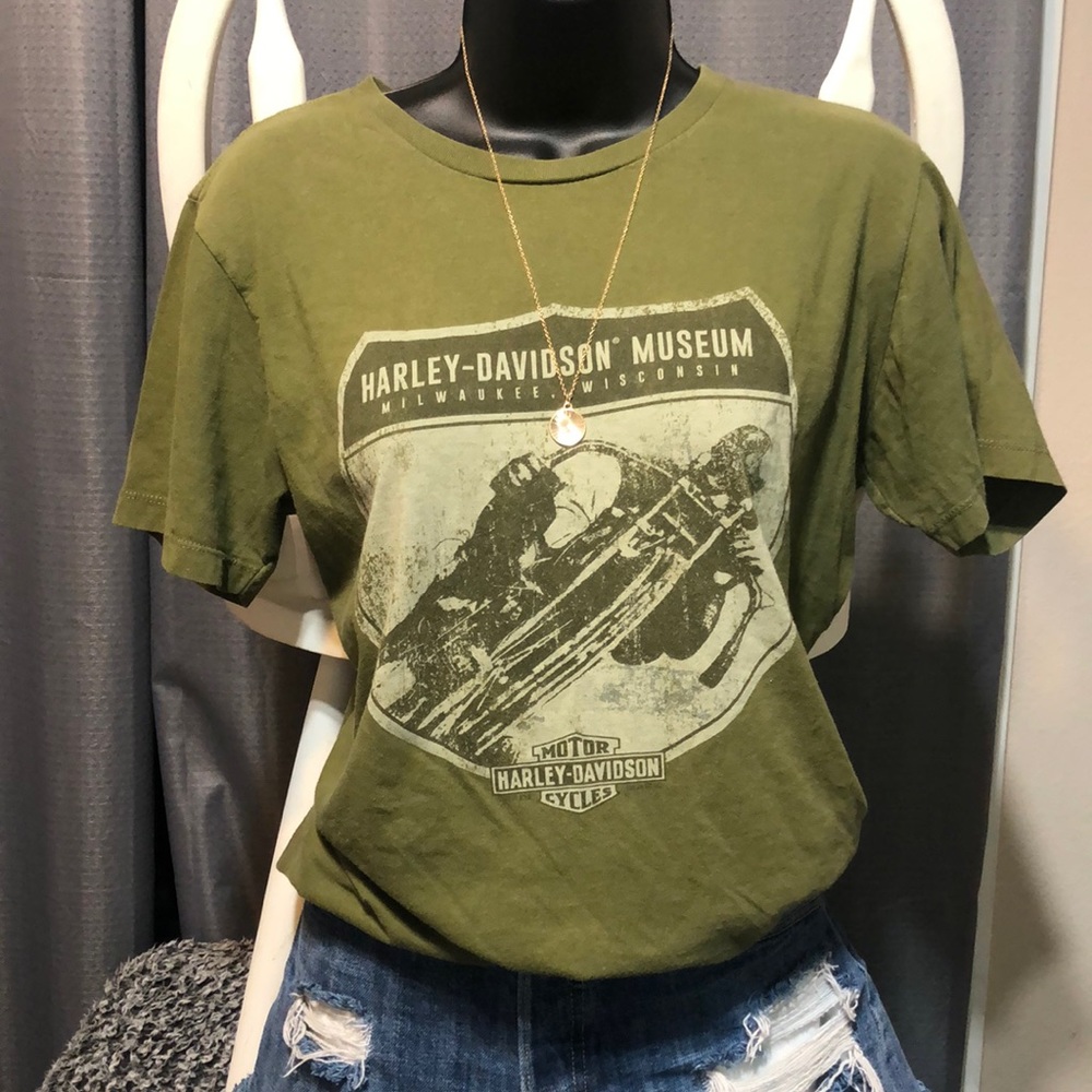 Harley Davidson Olive green T-shirt